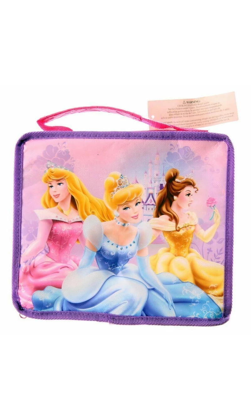 Princess Assorted Pink & Purple Cooling Lunch Bag - 20cm x 24cm