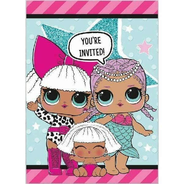 LOL Surprise Party Invitations - 8pk