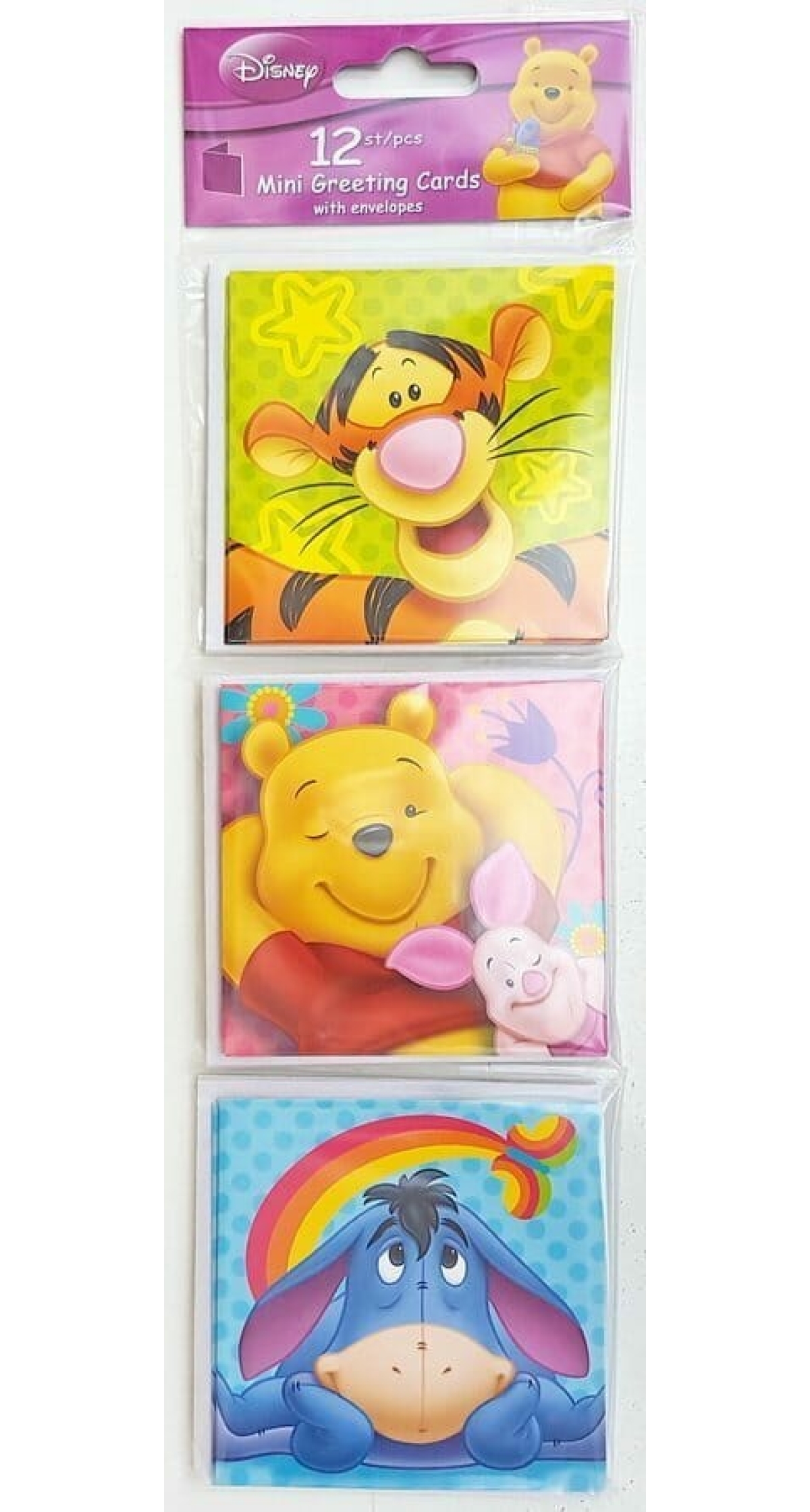 Winnie the Pooh Mini Greeting Cards - 12pk