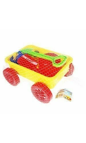 Sand Tow Cart with Accessories 17cm x 25cm x 35cm - 7pcs