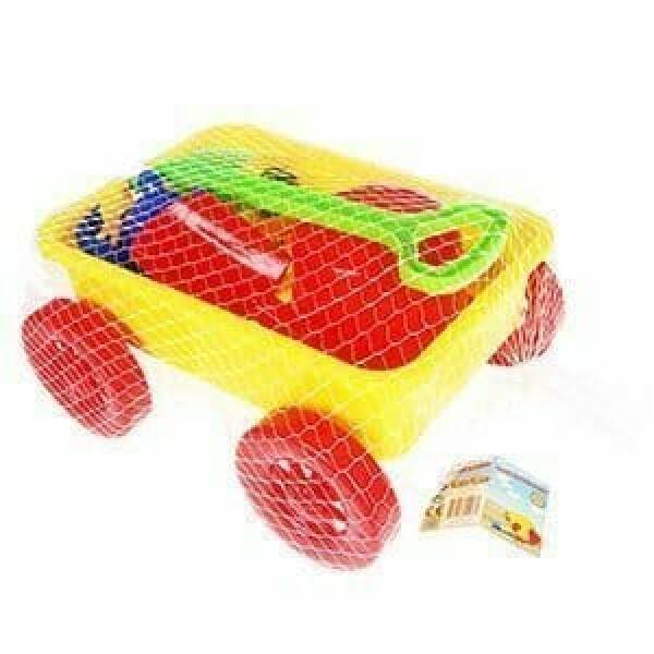Sand Tow Cart with Accessories 17cm x 25cm x 35cm - 7pcs