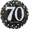 Jumbo Silver Sparkling Birthday 70 Foil Balloon - 71 x 71cm