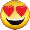 Emoticon with Heart Eyes  Foil Balloon - 71cm