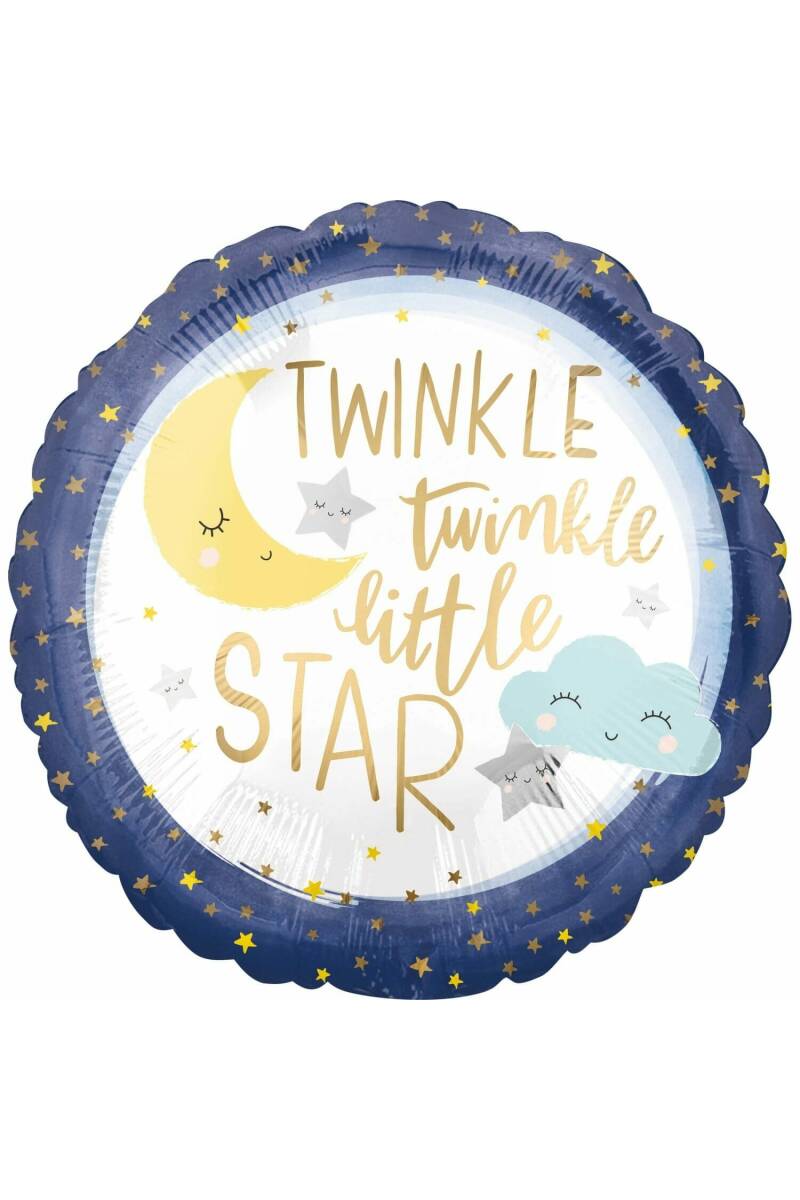 Twinkle Twinkle Little Star Standard Foil Balloon - 17'' (43cm)