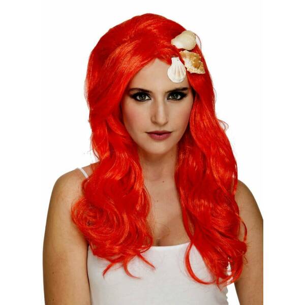 Orange Mermaid Wig - Adult One Size