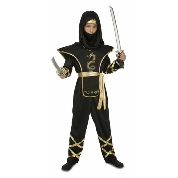 Black Ninja Boy Costume - Age 7 to 9 Years