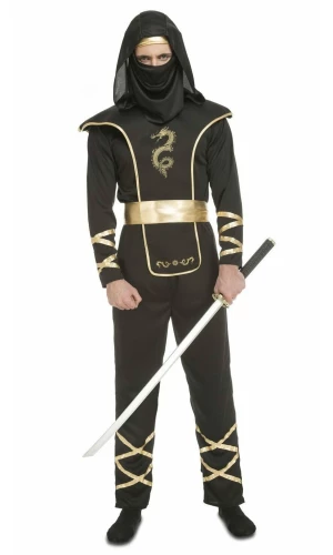Ninja Negro Man Costume - Adult Size Small