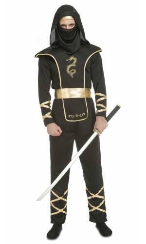 Ninja Negro Man Costume - Adult Size M/L
