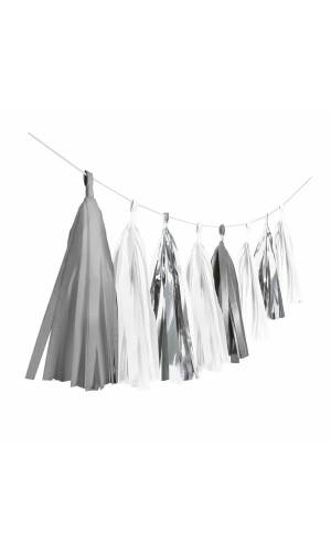 Garland Tassel Silver Dream - 304 cm