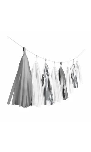 Garland Tassel Silver Dream - 304 cm