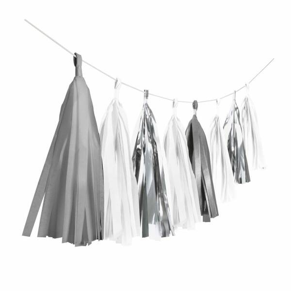 Garland Tassel Silver Dream - 304 cm