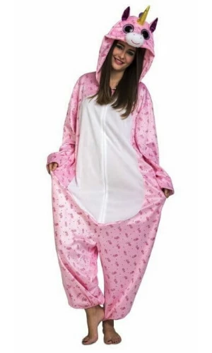 Cool Big Eyes Pink Unicorn (Onesie) - Adult Size Small