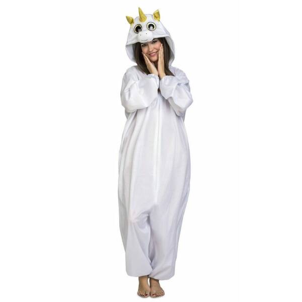 Cool Big Eyes White Unicorn (Onesie) - Adult Size Small