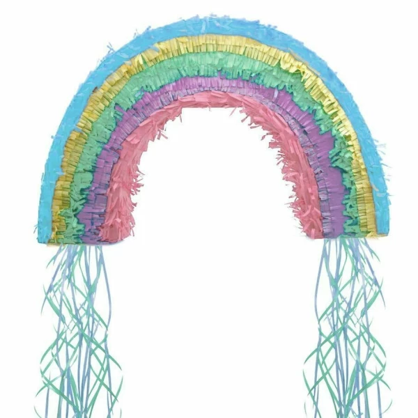Rainbow Pull Pinata - 48.5cm x 43.3cm x 6.8cm