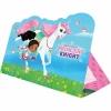 Nella The Princess Knight Die cut Invitations & Envelopes 15cm x 11cm - 8pk
