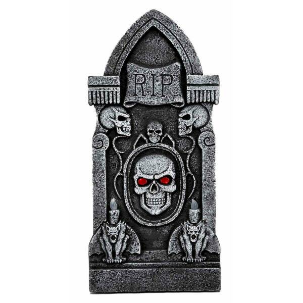Tombstone with Illuminated Eyes - 91x43x40cm