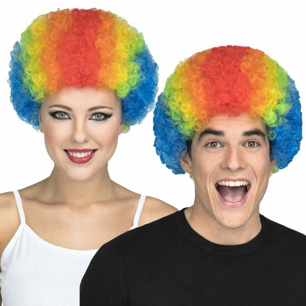 Rainbow Afro Wig - Adult One Size