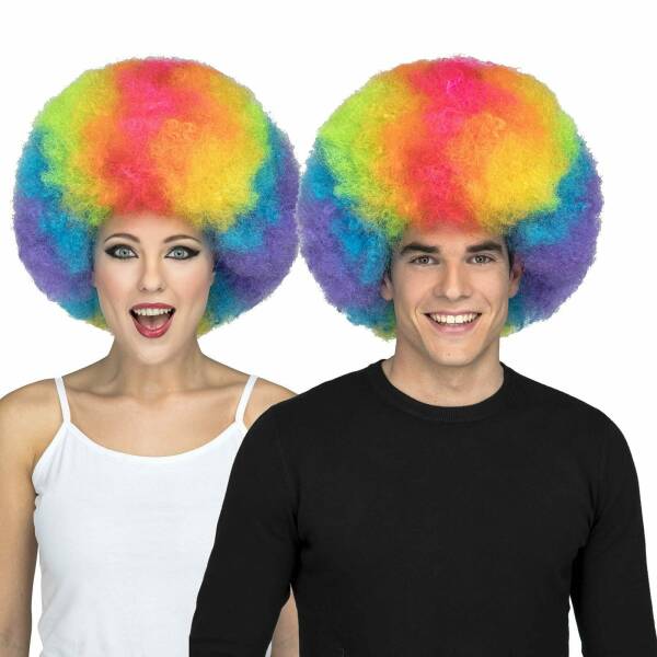 Rainbow Jumbo Afro Wig - Adult One Size