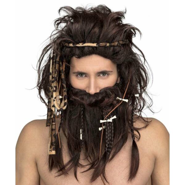 Brown Caveman Wig - Adult One Size