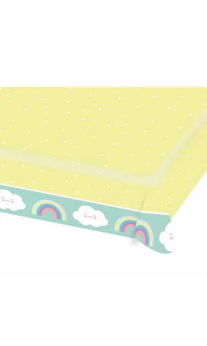 Rainbow & Cloud Paper Table Cover- 175cm x 115cm