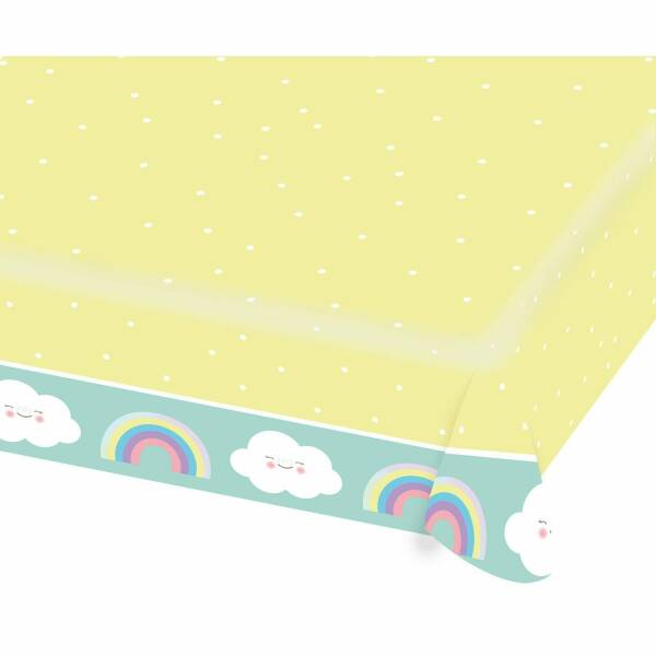 Rainbow & Cloud Paper Table Cover- 175cm x 115cm