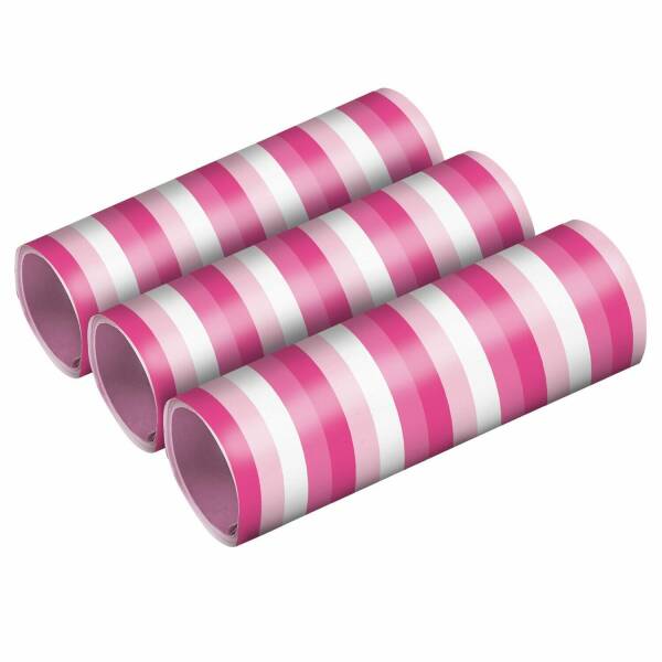 Hot Pink Paper Streamers (0.7 x 400cm) - 3pk