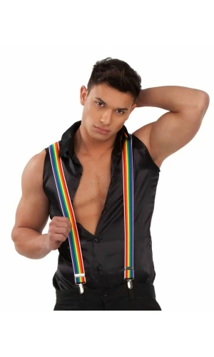 Rainbow Braces (Suspenders) - Adult One Size