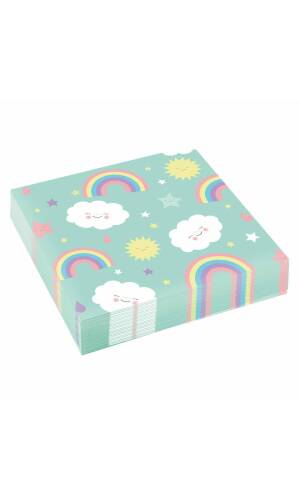 Rainbow & Cloud Party Napkins 33cm x 33xm - 20pk