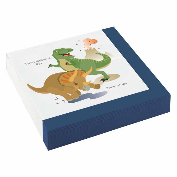 Happy Dinosaur Party Napkins 33cm x 33cm - 20pk