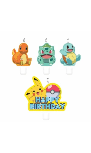 Pokemon Birthday Candles 5.5 / 7.8cm - 4pk