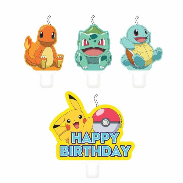 Pokemon Birthday Candles 5.5 / 7.8cm - 4pk