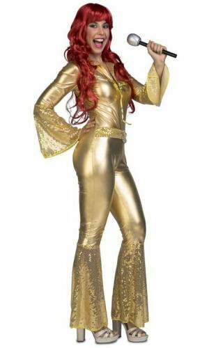 Disco Lady Gold Jumpsuit - Adult Size M/L
