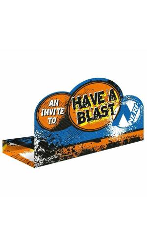 NERF Invitations & Envelopes - 8pk