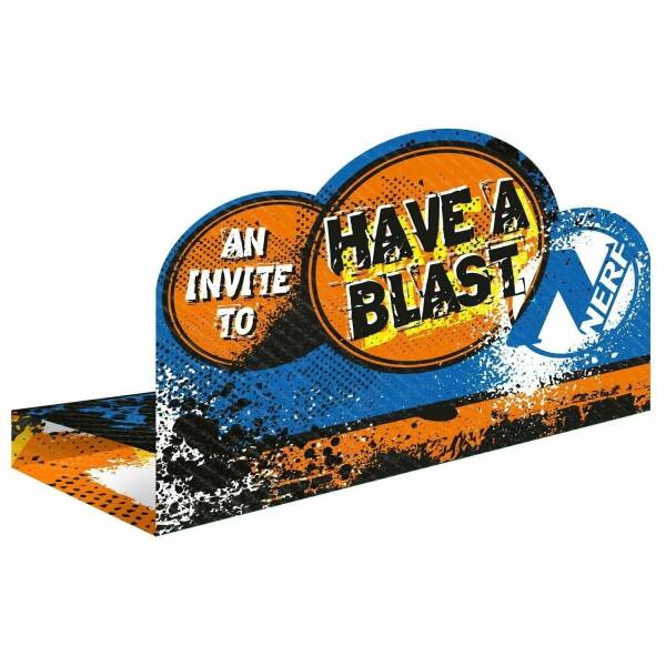 NERF Invitations & Envelopes - 8pk