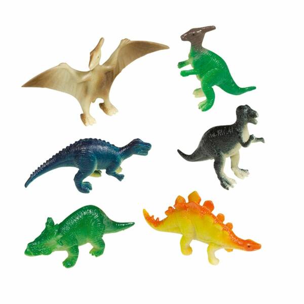 Happy Dinosaur Mini Figures  Party Favours / Cake Toppers - 8pk