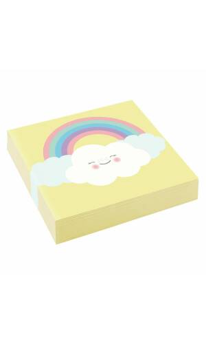 Rainbow & Cloud Party Napkins 25cm x 25xm - 20pk