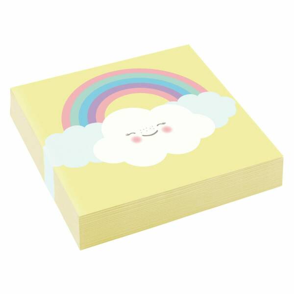 Rainbow & Cloud Party Napkins 25cm x 25xm - 20pk