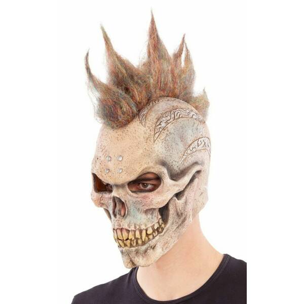 Punk Skull (Full Head) Latex Mask - Adult One Size