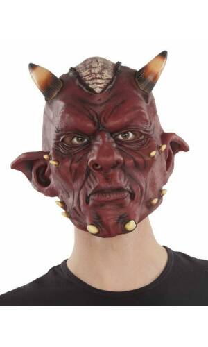Devil Latex Full Mask - Adult One Size