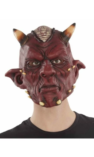 Devil Latex Full Mask - Adult One Size