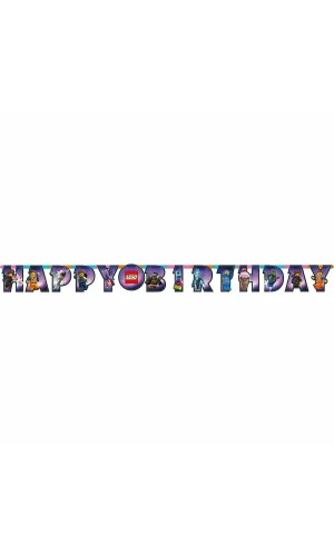 The Lego Movie Happy Birthday Letter Banner - 1.63m