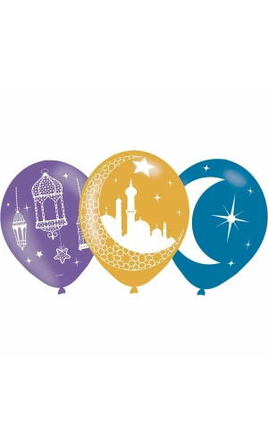 Eid 11" (27.9cm) Latex Balloons - 6pk