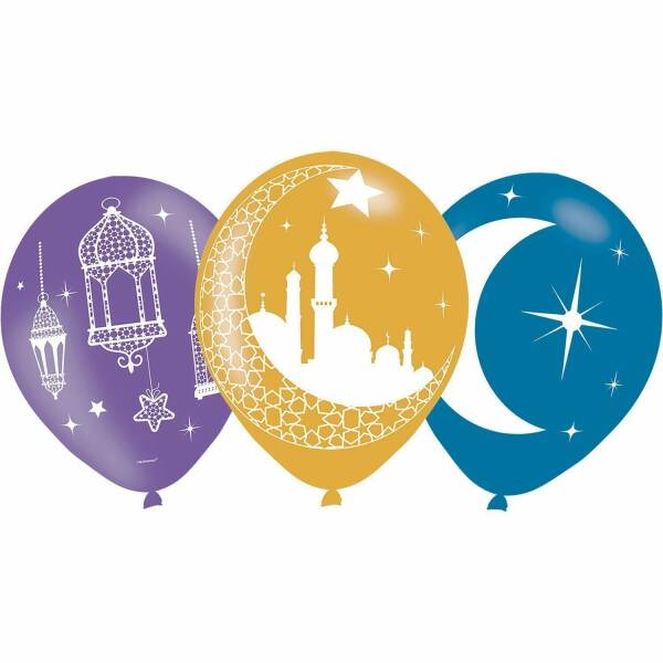 Eid 11" (27.9cm) Latex Balloons - 6pk