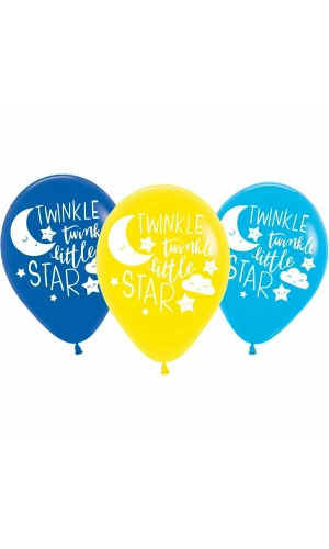 Twinkle Little Star 11'' Latex Balloons - 6pk