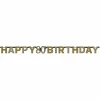 80th Gold Sparkling Celebration Paper Letter Banner - 2.13m