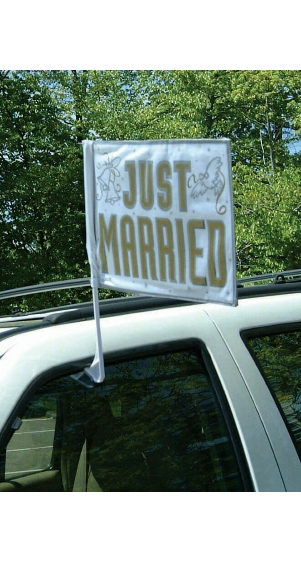 Car Flag Just Married