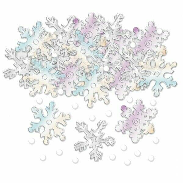 Christmas Iridescent Snowflakes  Embossed Confetti - 14g
