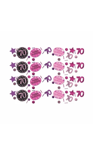 70th Pink Sparkling Celebration Confetti – 34g