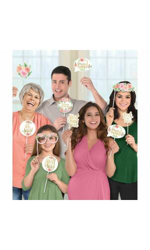 Floral Baby Photo Booth Kit - 13pk