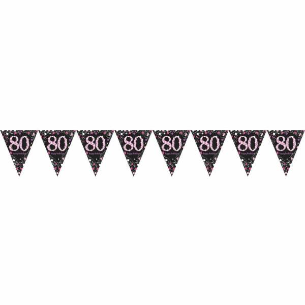 Pennant Banner Pink Celebration age 80 -  4M
